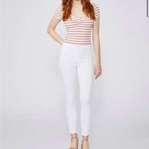 Paige hoxton ankle ultra white Skinny Jeans Sz 29